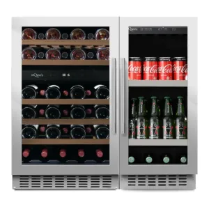 mQuve - Wine and Beer Cooler - Combination Package 90 - Stainless Steel