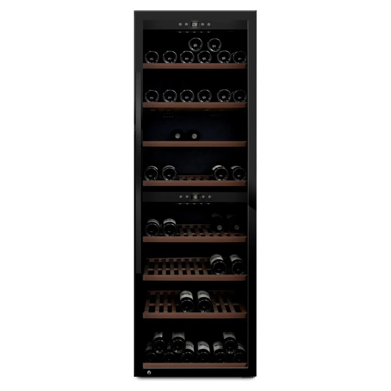 mQuve - Wine Expert 180 - Dual Zone Freestanding Wine Cooler - Black