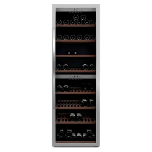 mQuve - Wine Expert 180 - Dual Zone Freestanding Wine Cooler - Stainless Steel