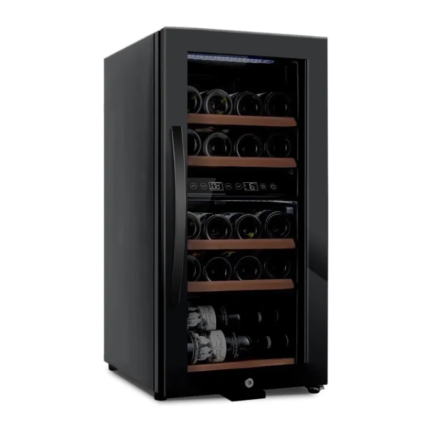 mQuve - Wine Expert 24- Dual Zone - Freestanding Wine Cooler - Fullglass Black