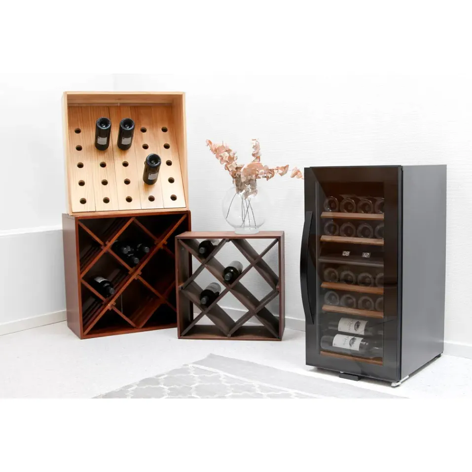 mQuve - Wine Expert 24- Dual Zone - Freestanding Wine Cooler - Fullglass Black