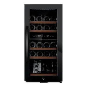mQuve - Wine Expert 24- Dual Zone - Freestanding Wine Cooler - Fullglass Black