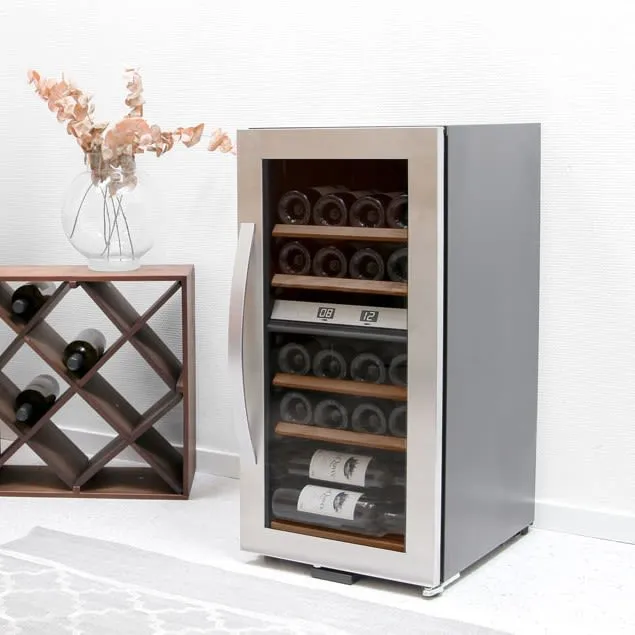 mQuve - Wine Expert 24- Dual Zone - Freestanding Wine Cooler - Stainless Steel