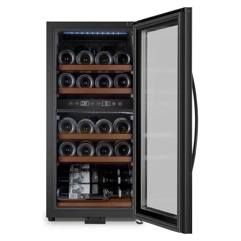 mQuve - Wine Expert 24- Dual Zone - Freestanding Wine Cooler - Stainless Steel