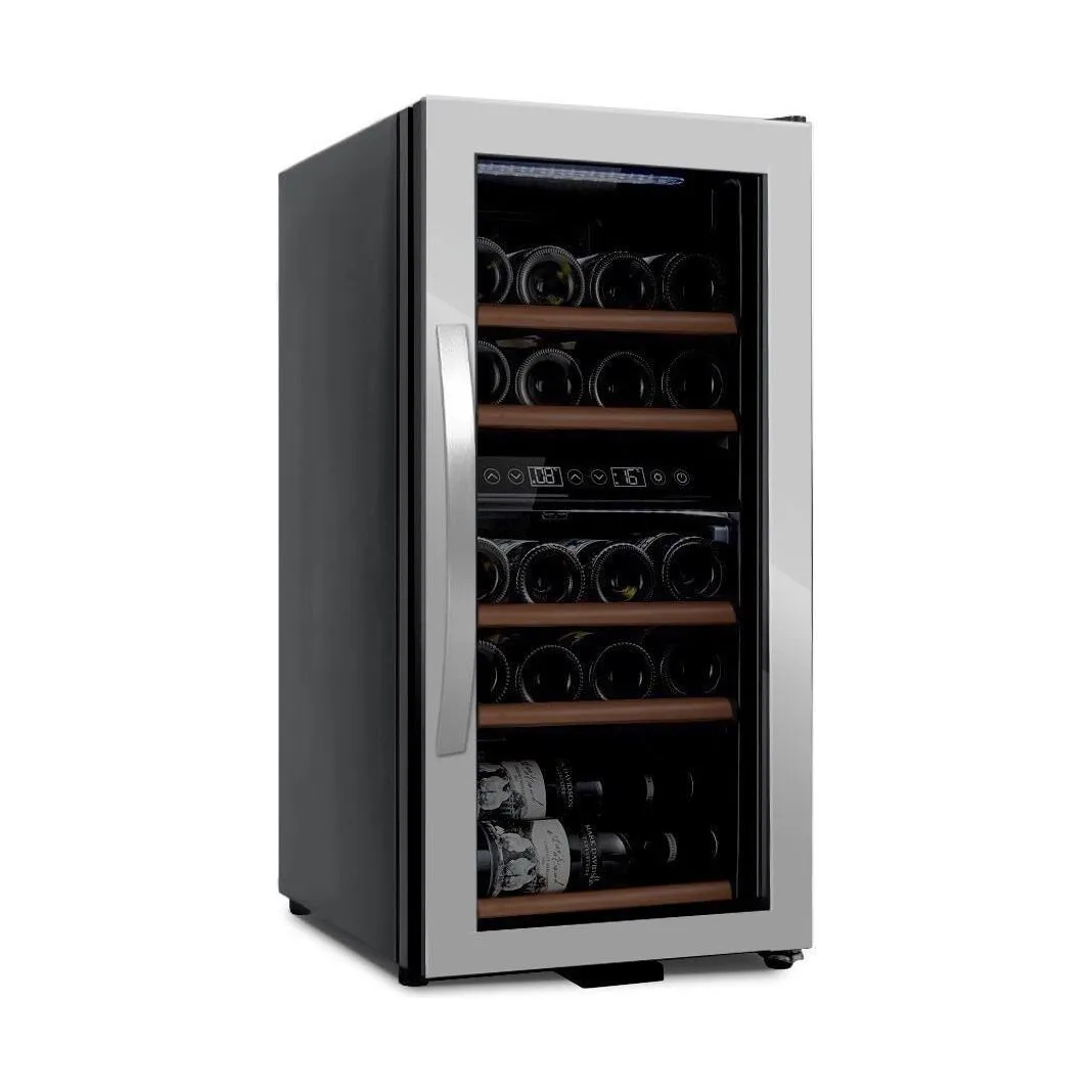 mQuve - Wine Expert 24- Dual Zone - Freestanding Wine Cooler - Stainless Steel