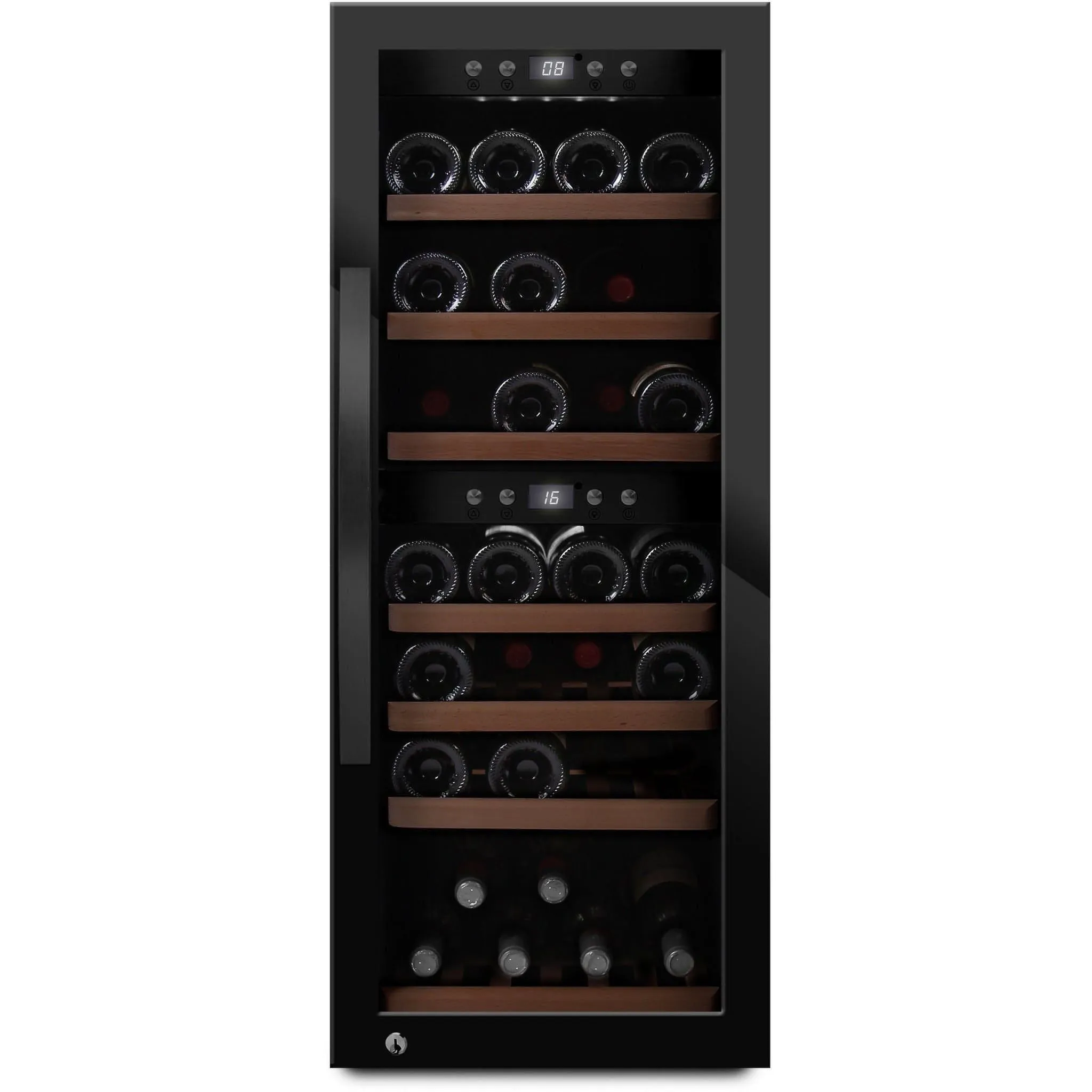 mQuve - Wine Expert 38 Dual Zone - Freestanding Wine Cooler - Black