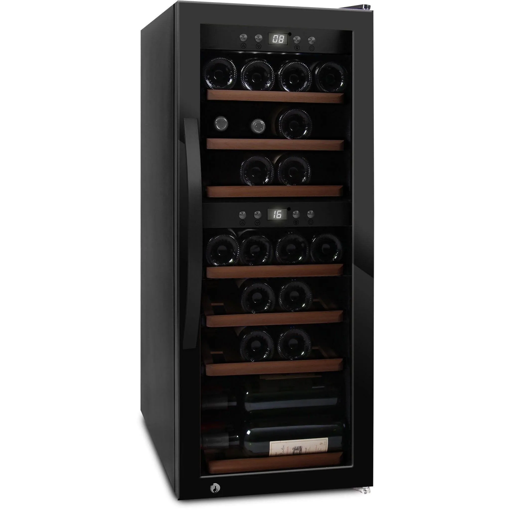 mQuve - Wine Expert 38 Dual Zone - Freestanding Wine Cooler - Black