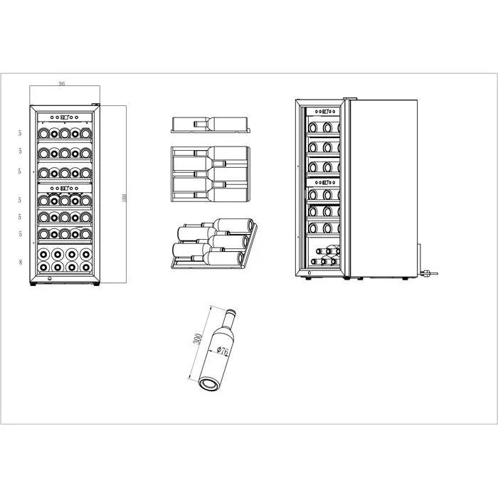 mQuve - Wine Expert 38 Dual Zone - Freestanding Wine Cooler - Stainless Steel