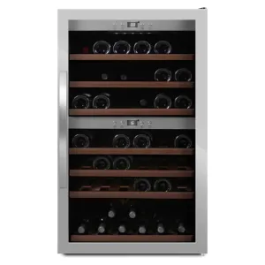 mQuve - Wine Expert 66 Dual Zone - Freestanding Wine Cooler - Stainless Steel
