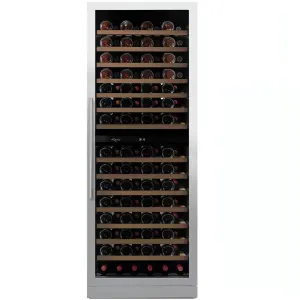 mQuve WineCave 187 - 115 Bottles - Tall Wine Fridge - Exclusive Stainless Steel