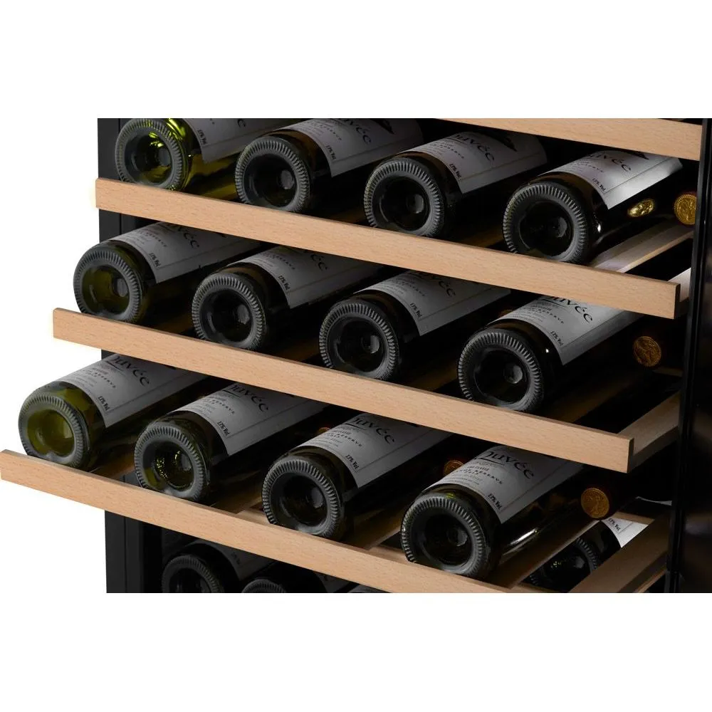 mQuve WineStore 177 - 126 Bottles - Wine Cabinet - Exclusive Anthracite Black - 15 Shelves