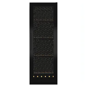 mQuve WineStore 215 - 215 Bottles - Wine Cabinet - Full Glass Black
