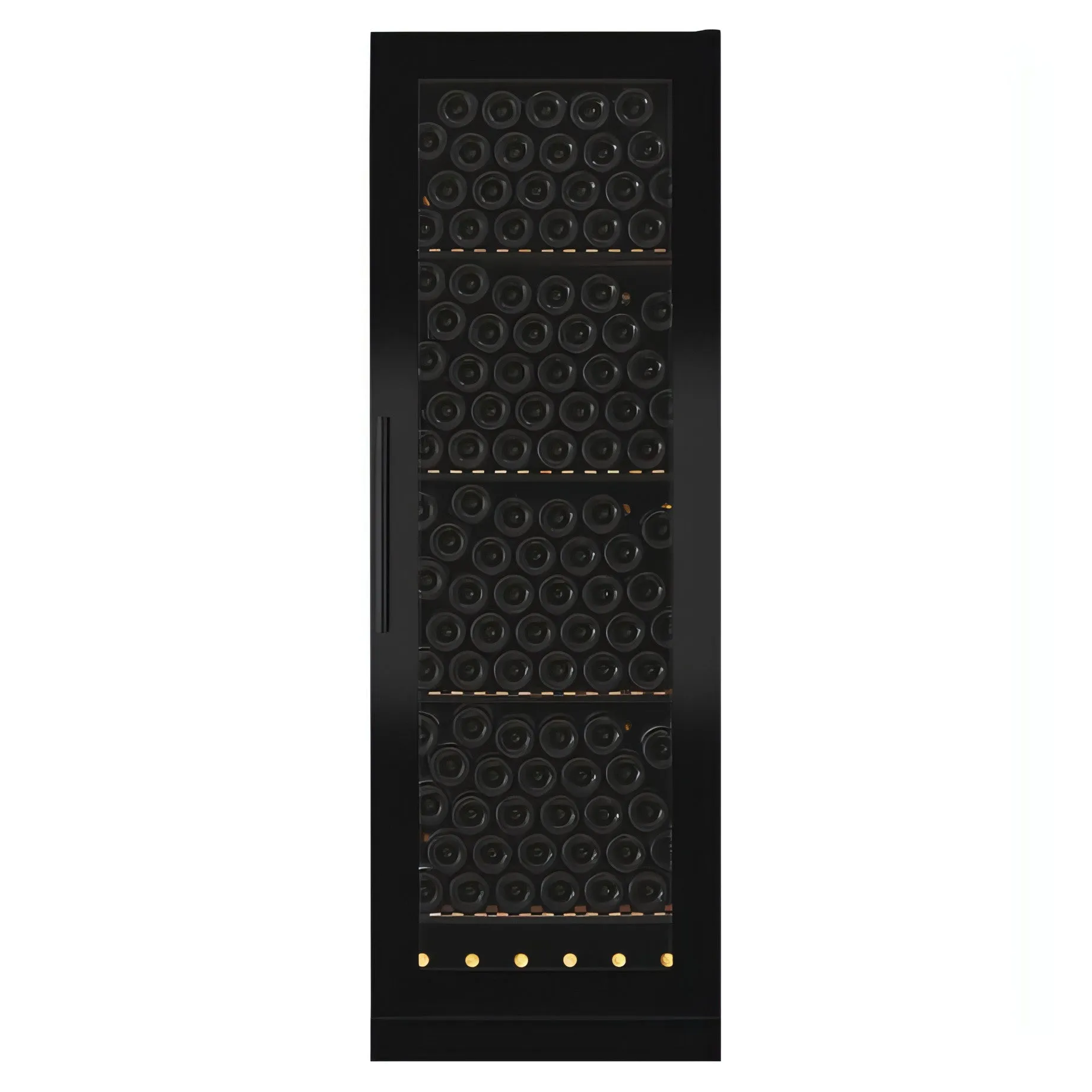 mQuve WineStore 215 - 215 Bottles - Wine Cabinet - Full Glass Black