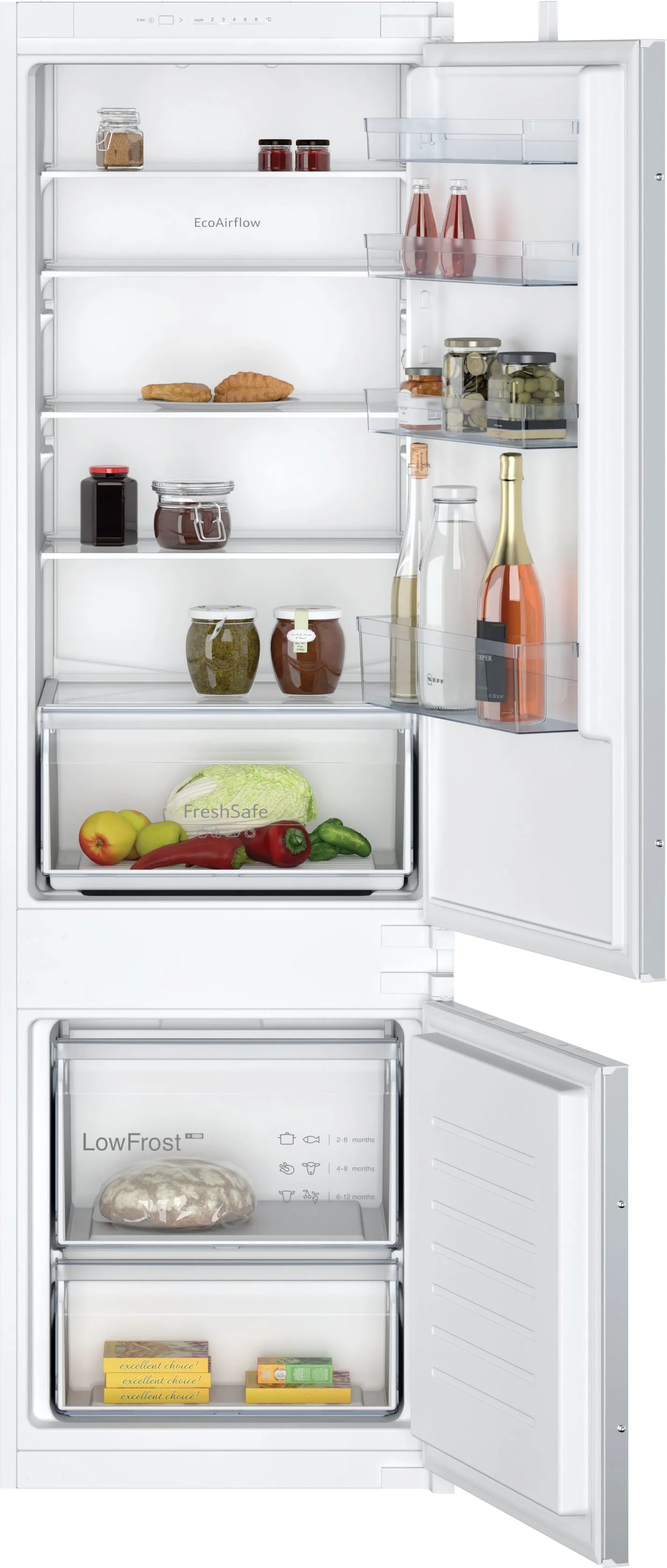 NEFF N30 KI5871SE0G Integrated Fridge Freezer with Sliding Door Fixing Kit - White - E Rated
