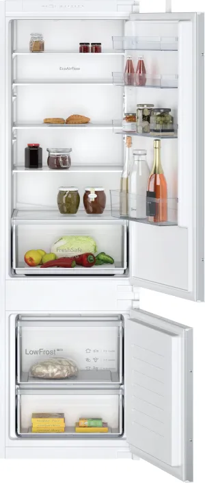 NEFF N30 KI5871SE0G Integrated Fridge Freezer with Sliding Door Fixing Kit - White - E Rated