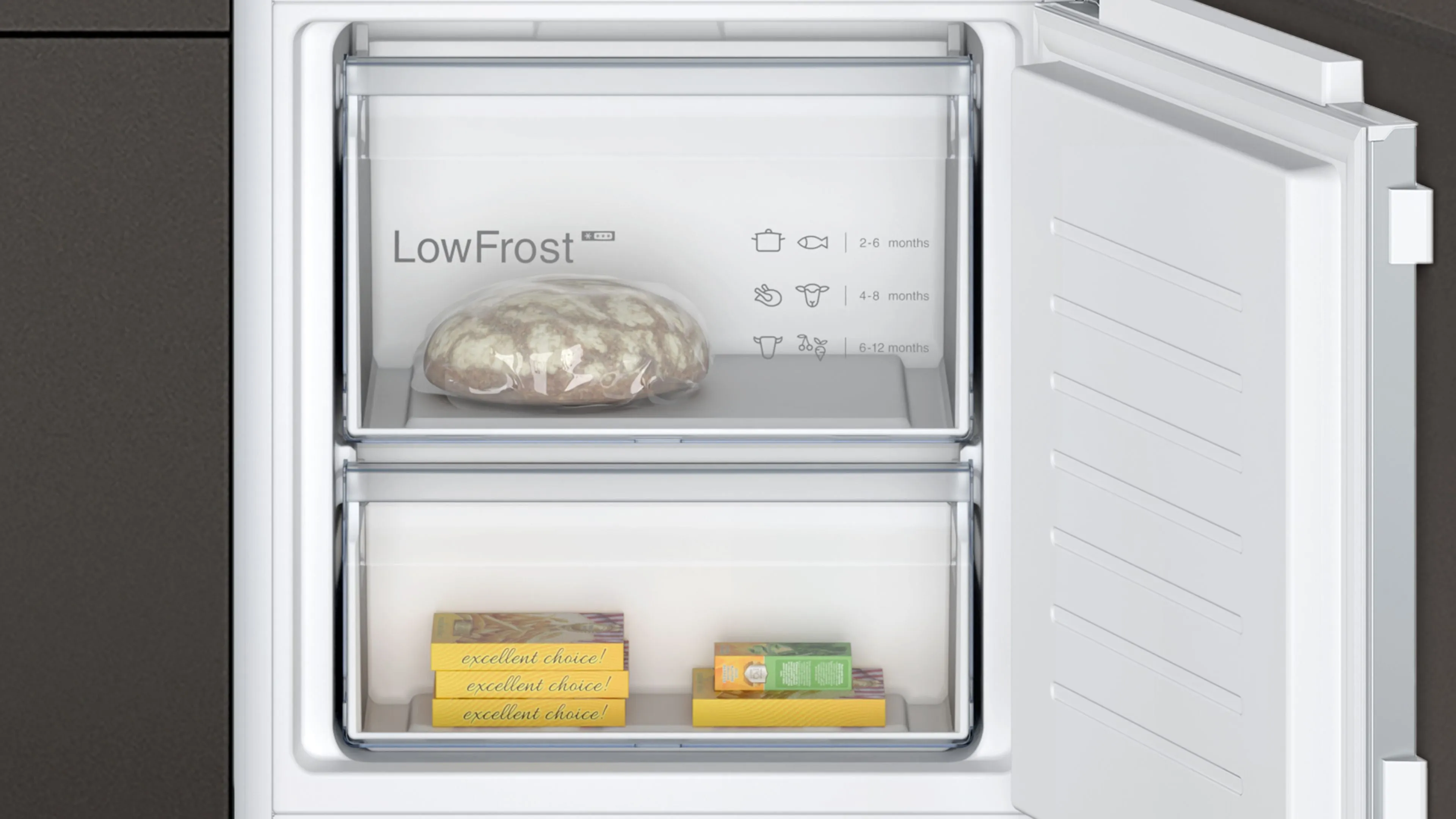 Neff N50 KI5872FE0G Integrated Fridge Freezer with Fixed Door Fixing Kit - White - E Rated