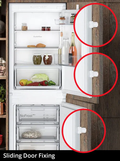 Neff N50 KI5872SE0G Integrated Fridge Freezer with Sliding Door Fixing Kit - White - E Rated