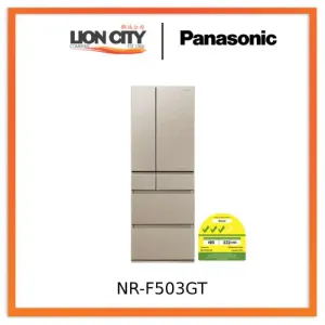 Panasonic NR-F503GT-N6 402L 6 Door Fridge  (Mature Gold- Made in Japan)