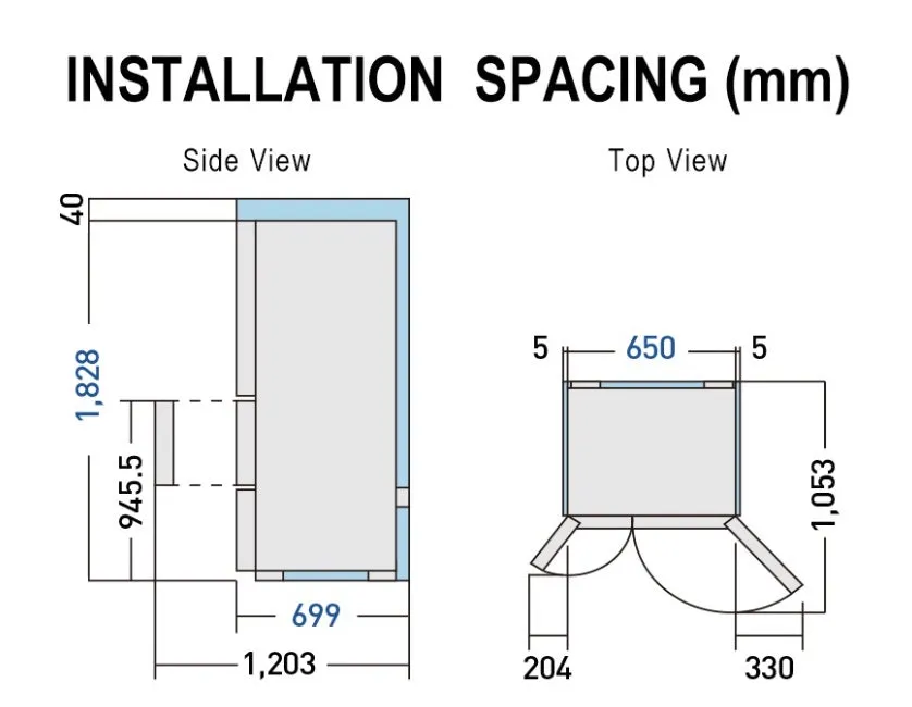 Panasonic NR-F503GT-NS/TS/WS 402L 6-Door Refrigerator