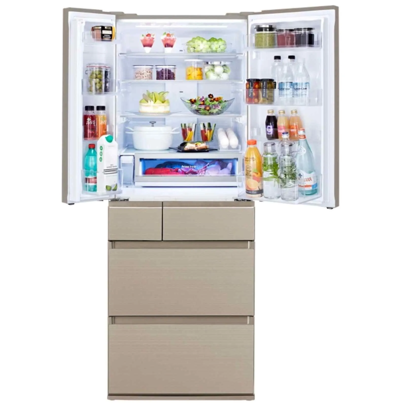 Panasonic NR-F603GT-N6 488L 6 Door Fridge  (Mature Gold- Made in Japan)