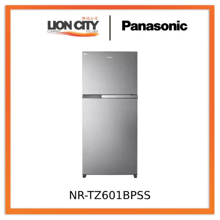 Panasonic NR-TZ601BPSS 610L 2 Doors Refrigerator with Jumbo Freezer