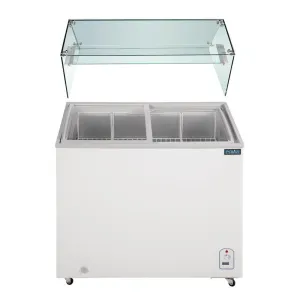 Polar G Series Display Chest Freezer 200Ltr with Glass Surround