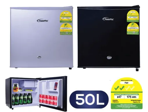 PowerPac PPBF555A Bar Fridge 50L / Mini Fridge