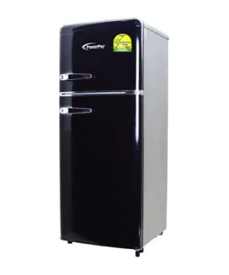 PowerPac PPF118 Black/Red/Lvory Mini Fridge Retro Fridge 2-Door 114L