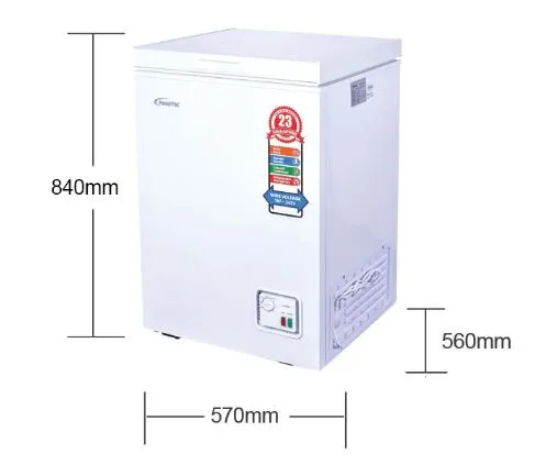 PowerPac PPFZ100 Black/White 100L Chest Freezer