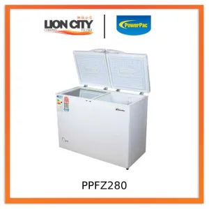 PowerPac PPFZ280 Chest Freezer 2 Door CFC Free, Chiller & Freezer 280L