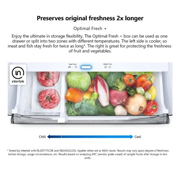 Samsung RB34T6054B1/SS SpaceMax  Refrigerator Bottom Freezer Refrigerator (325L)