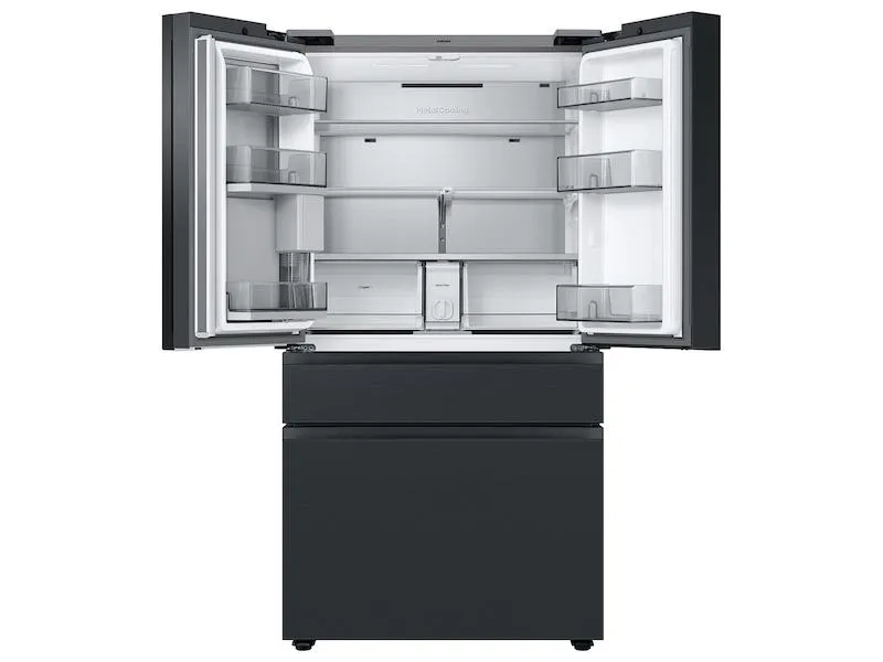 Samsung RF23BB89008M Bespoke 4-Door French Door Refrigerator (23 Cu. Ft.) - With Top Left And Family Hub&#8482; Panel In Charcoal Glass - And Matte Black Steel Middle And Bottom Panels