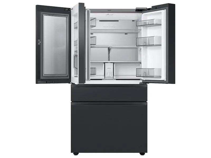 Samsung RF23BB89008M Bespoke 4-Door French Door Refrigerator (23 Cu. Ft.) - With Top Left And Family Hub&#8482; Panel In Charcoal Glass - And Matte Black Steel Middle And Bottom Panels