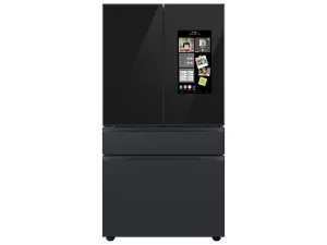 Samsung RF23BB89008M Bespoke 4-Door French Door Refrigerator (23 Cu. Ft.) - With Top Left And Family Hub&#8482; Panel In Charcoal Glass - And Matte Black Steel Middle And Bottom Panels