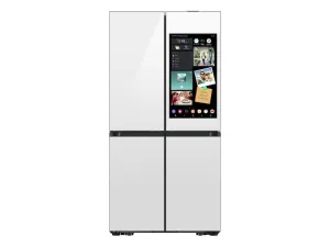 Samsung RF23DB990012 Bespoke Counter Depth 4-Door Flex&#8482; Refrigerator (23 Cu. Ft.) With Ai Family Hub &#8482; And Ai Vision Inside&#8482; In White Glass