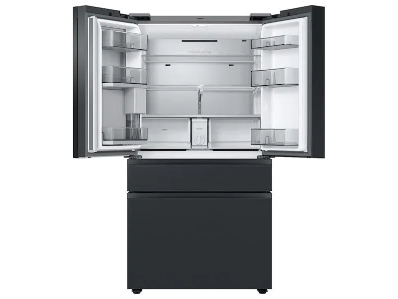 Samsung RF29BB89008M Bespoke 4-Door French Door Refrigerator (29 Cu. Ft.) - With Top Left And Family Hub&#8482; Panel In Charcoal Glass - And Matte Black Steel Middle And Bottom Door Panels