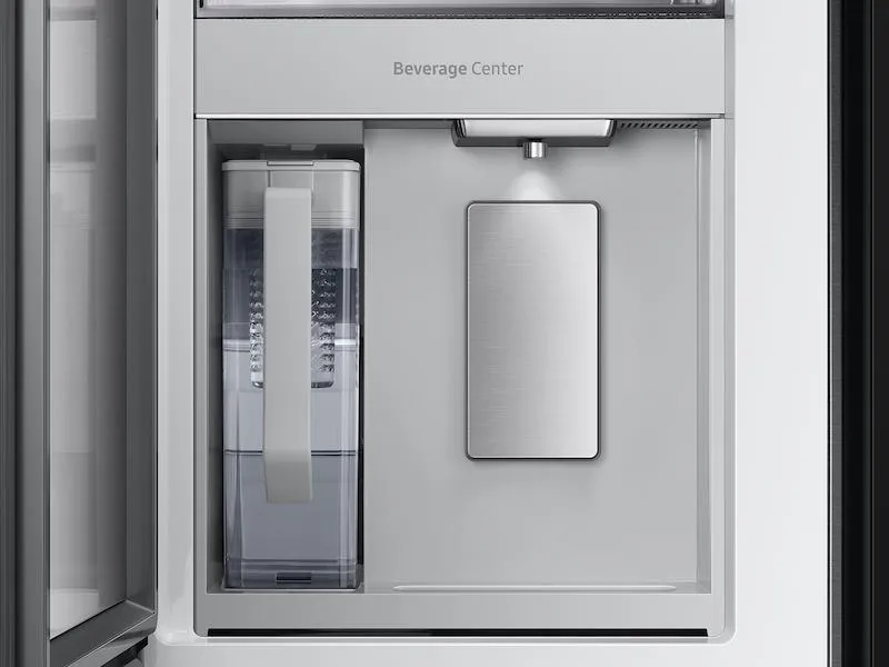 Samsung RF29BB89008M Bespoke 4-Door French Door Refrigerator (29 Cu. Ft.) - With Top Left And Family Hub&#8482; Panel In Charcoal Glass - And Matte Black Steel Middle And Bottom Door Panels