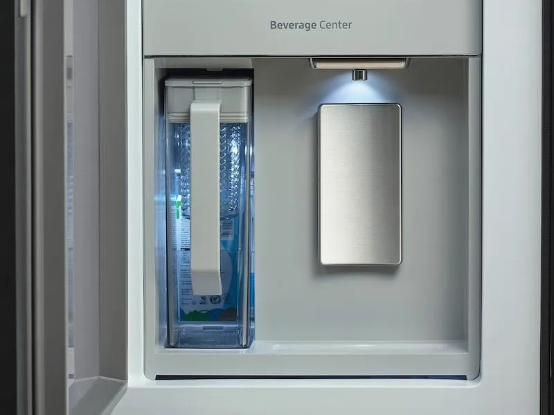Samsung RF29DB960012 Bespoke 4-Door Flex&#8482; Refrigerator (29 Cu. Ft.) With Beverage Center&#8482; In White Glass - (With Customizable Door Panel Colors)