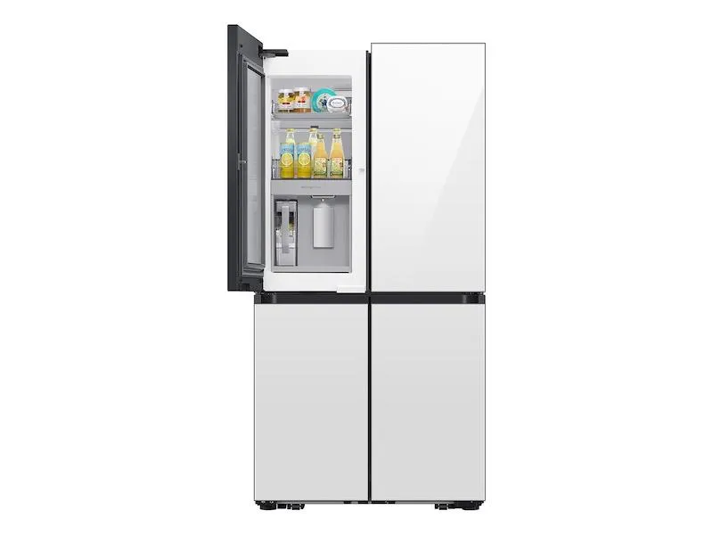 Samsung RF29DB960012 Bespoke 4-Door Flex&#8482; Refrigerator (29 Cu. Ft.) With Beverage Center&#8482; In White Glass - (With Customizable Door Panel Colors)