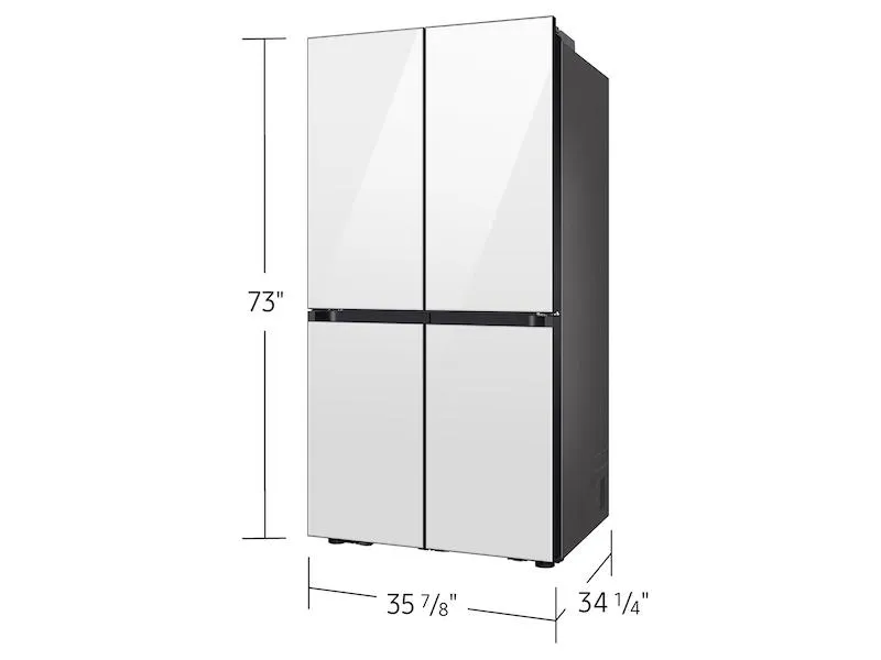 Samsung RF29DB960012 Bespoke 4-Door Flex&#8482; Refrigerator (29 Cu. Ft.) With Beverage Center&#8482; In White Glass - (With Customizable Door Panel Colors)