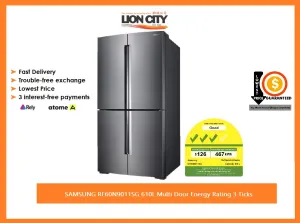 SAMSUNG RF60N9011SG 610L Multi Door Energy Rating 3 Ticks (Pre-Order)