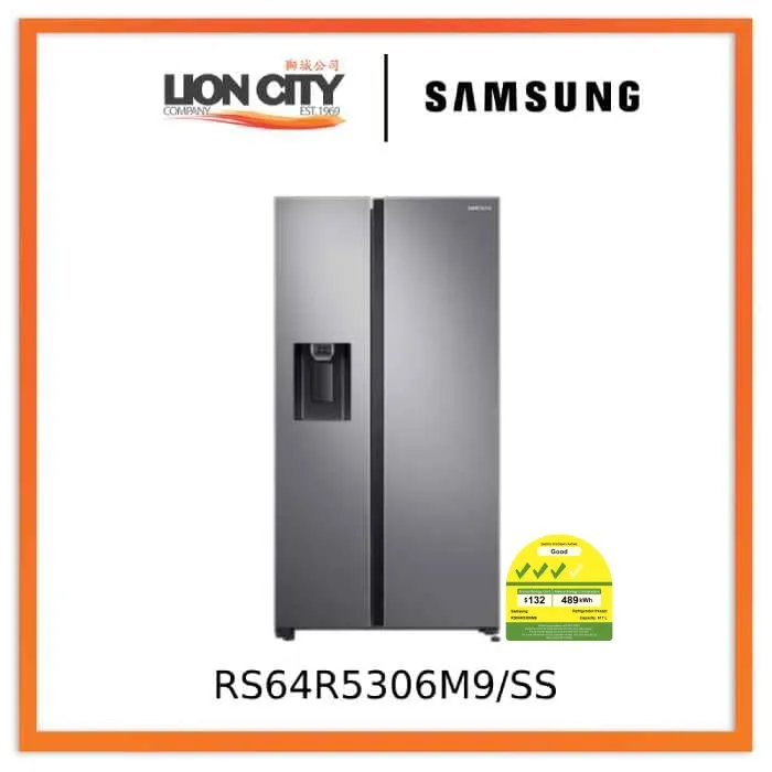 Samsung RS64R5306M9/SS 617L Side-by-side Refrigerator SpaceMax, 3 Ticks