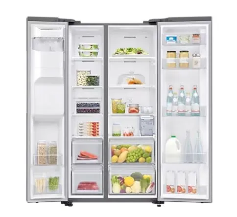 Samsung RS64R5306M9/SS 617L Side-by-side Refrigerator SpaceMax, 3 Ticks