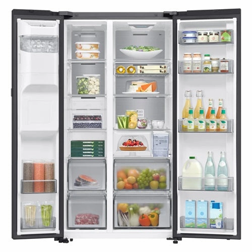 Samsung RS80F65J3BSS 634L Side-by-Side Fridge With Dispenser