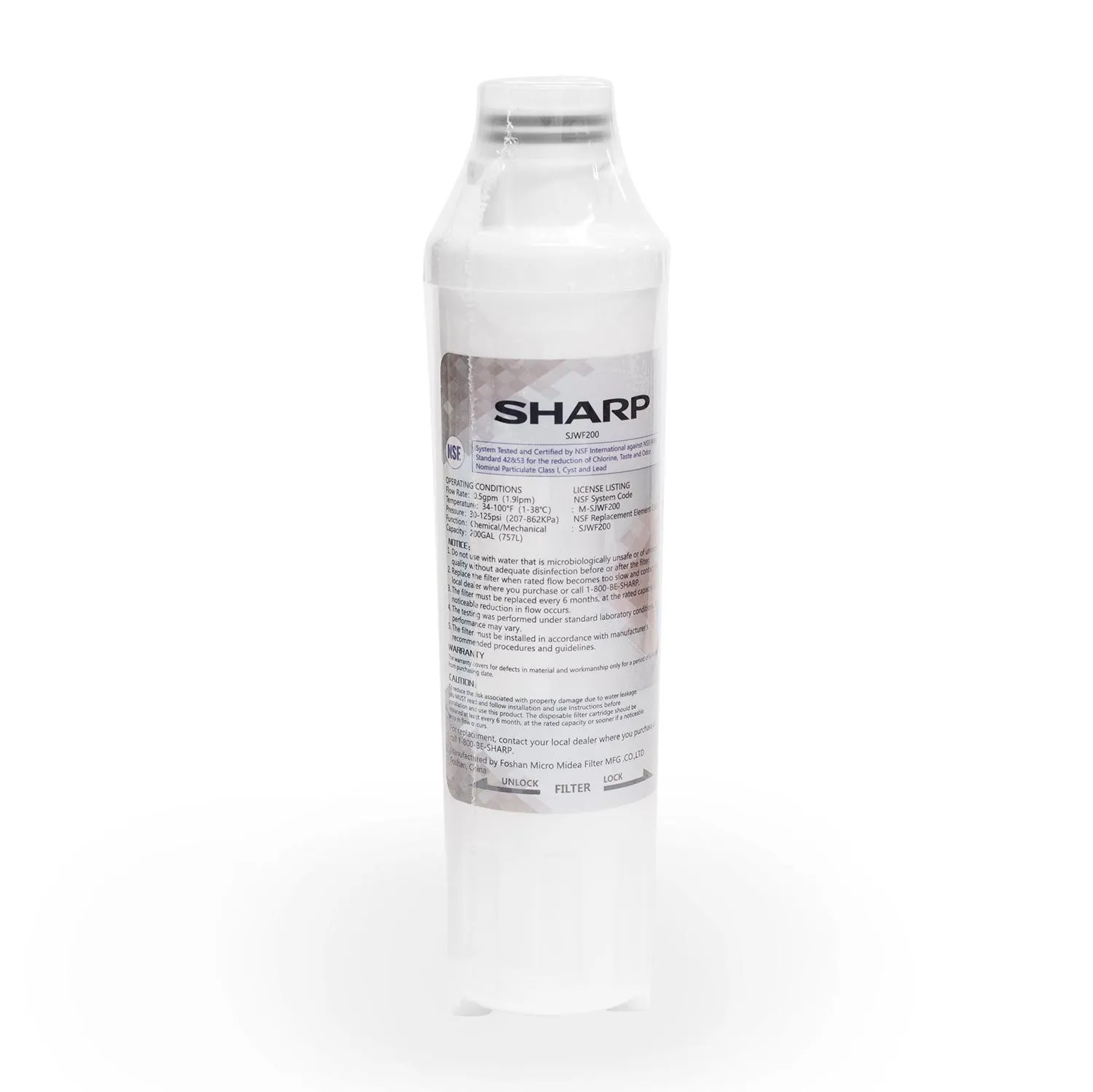 Sharp SJWF200 Replacement Water Filter For Sharp Sjg2254Fs Refrigerator