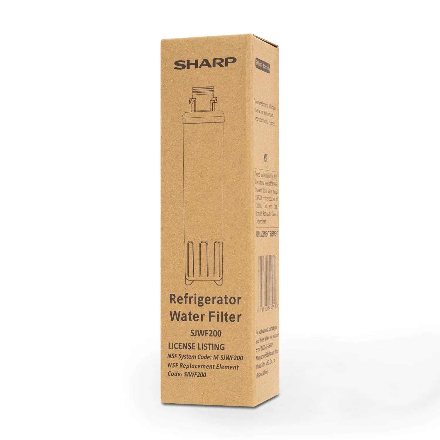 Sharp SJWF200 Replacement Water Filter For Sharp Sjg2254Fs Refrigerator