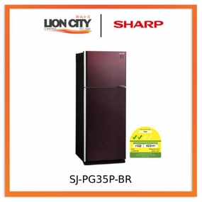 Sharp SJ-PG35P-BR 364L 2-Door Fridge