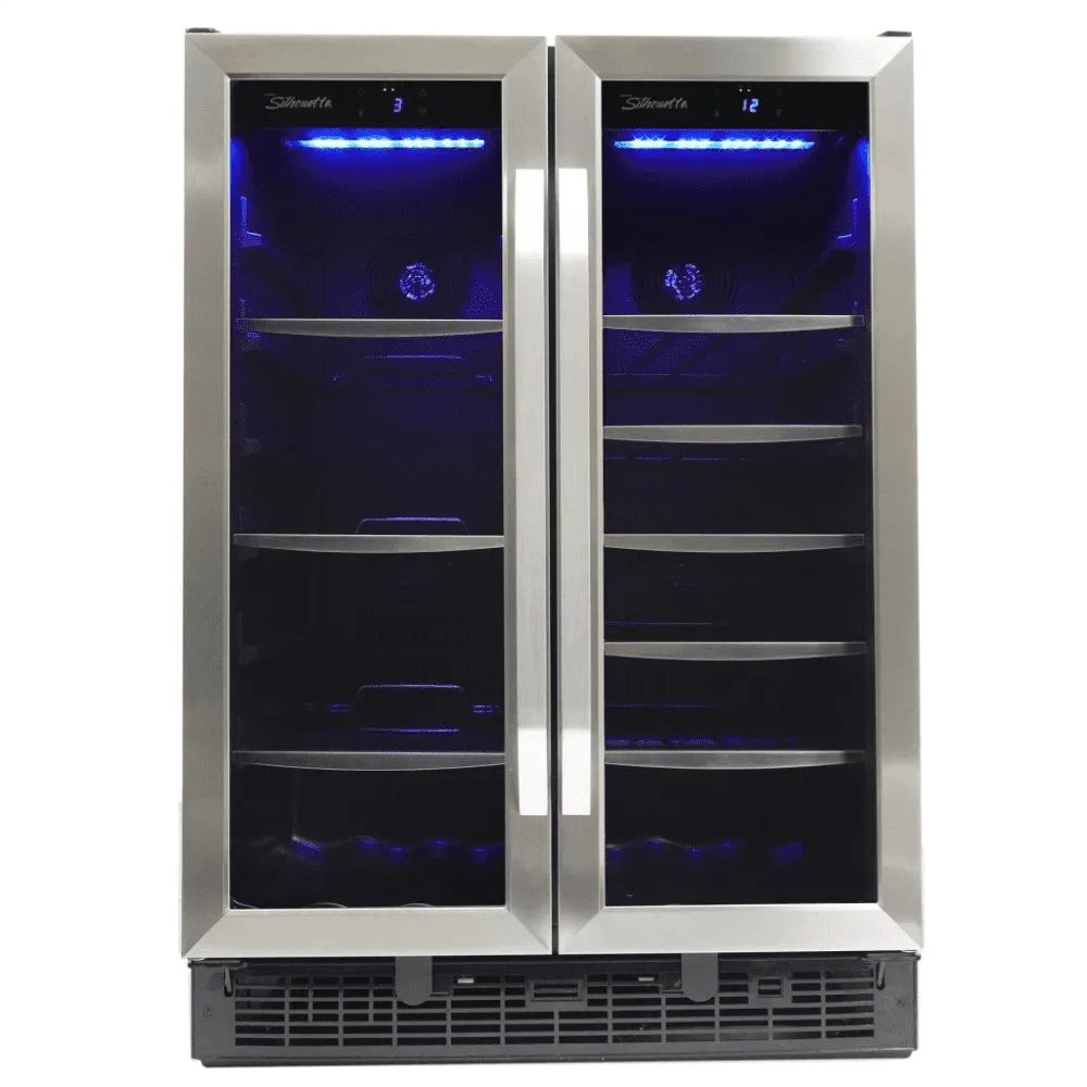 Silhouette SBC051D1BSS Emmental 24" French Door Beverage Center