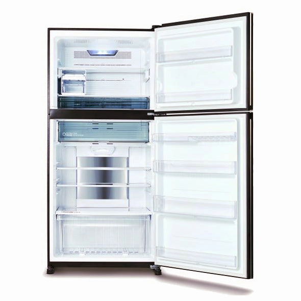 SJ-PG51P2-DS/BK 512L 2-DOOR GLASS DOOR FRIDGE