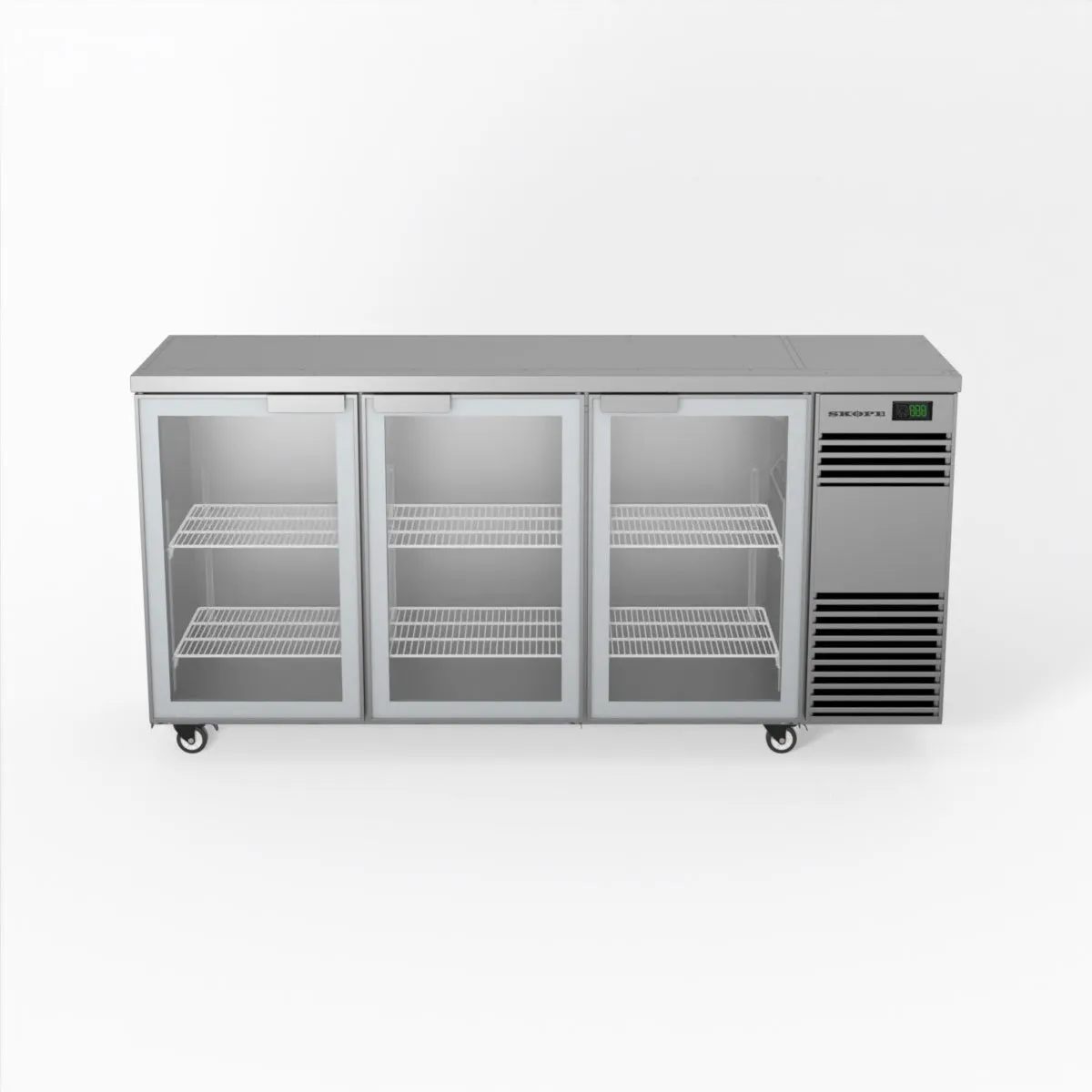 Skope BackBar 3 Glass Swing Door Fridge - BB.3.GSW